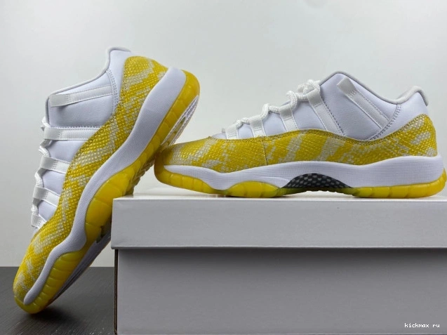 Rep MAX Yellow Low AH7860-107 Air Jordan 11 WMNS Snakeskin 0816